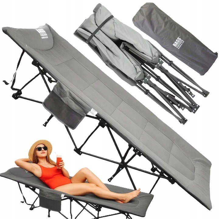 Łóżko Turystyczne Składane Polowe Leżanka Kanadyjka Torba Leżak Materac