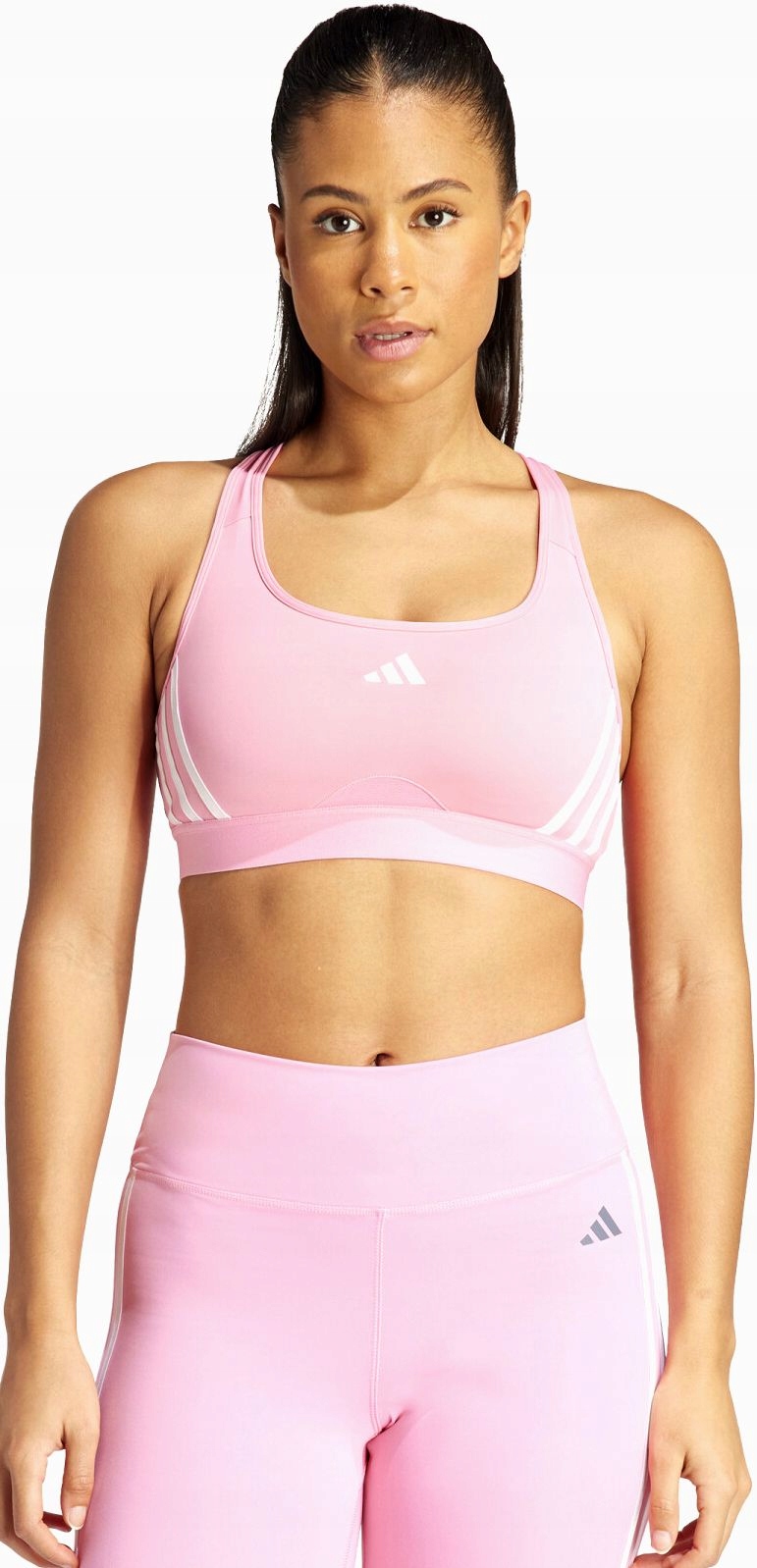 Stanik sportowy Adidas Performance Powerreact 3-Stripes IU1711