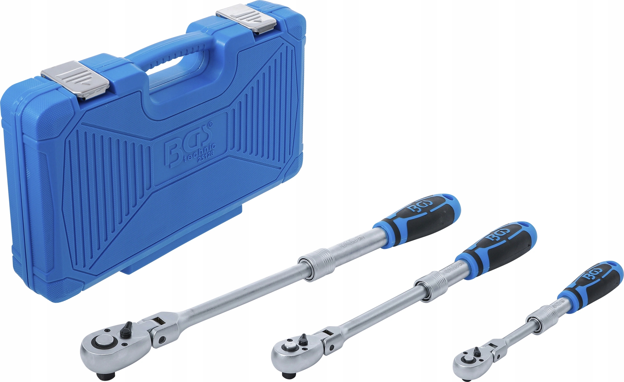 Bgs 25128, sada teleskopických a uhlových račien 1/4"-3/8"-1/2", 3 diely