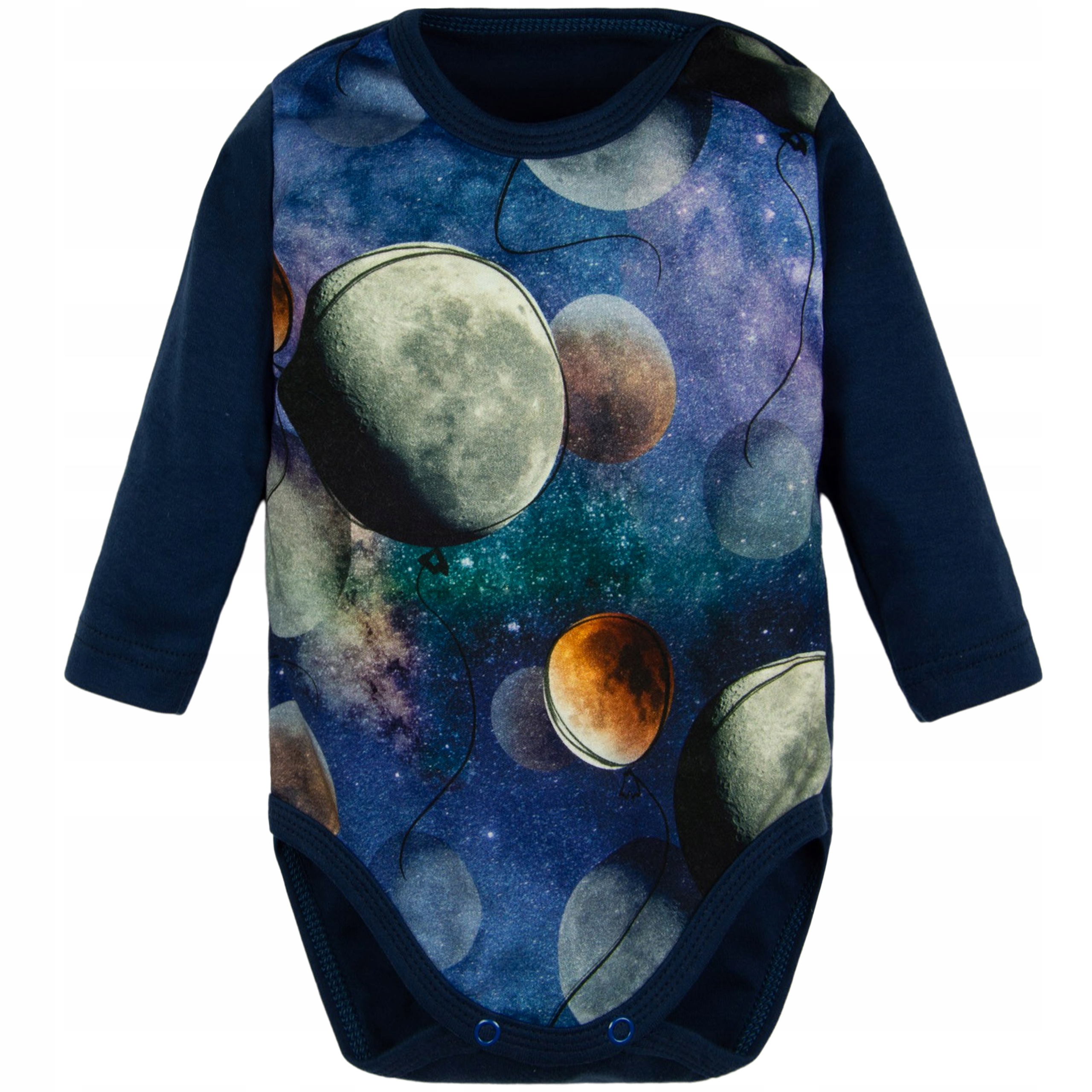 

Body Długi Rękaw planety 80 bawełniane dla chłopca