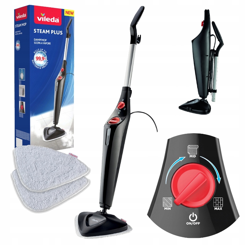 Mop parowy Vileda Steam Plus 3.0 elektryczny 1550W - Sklep, Opinie, Cena w