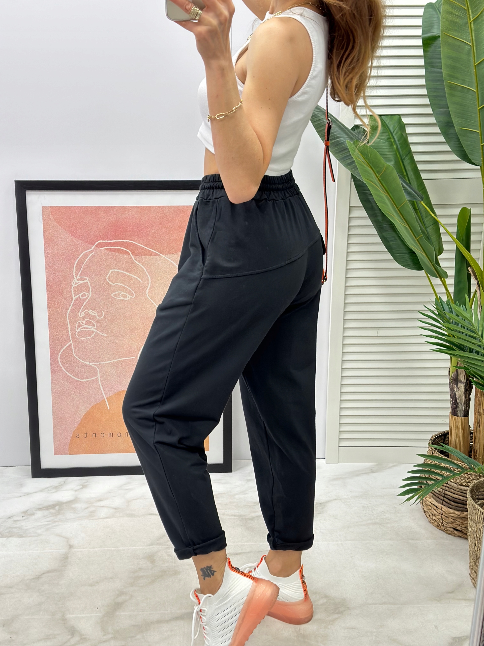 WIYA ITALY SPODNIE DRESOWE czerń new model 2024 Długość nogawki długa