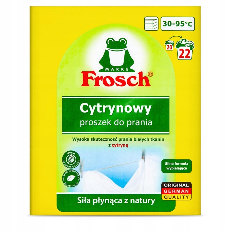 

Frosch Proszek do białych tkanin 22 prania cytryna