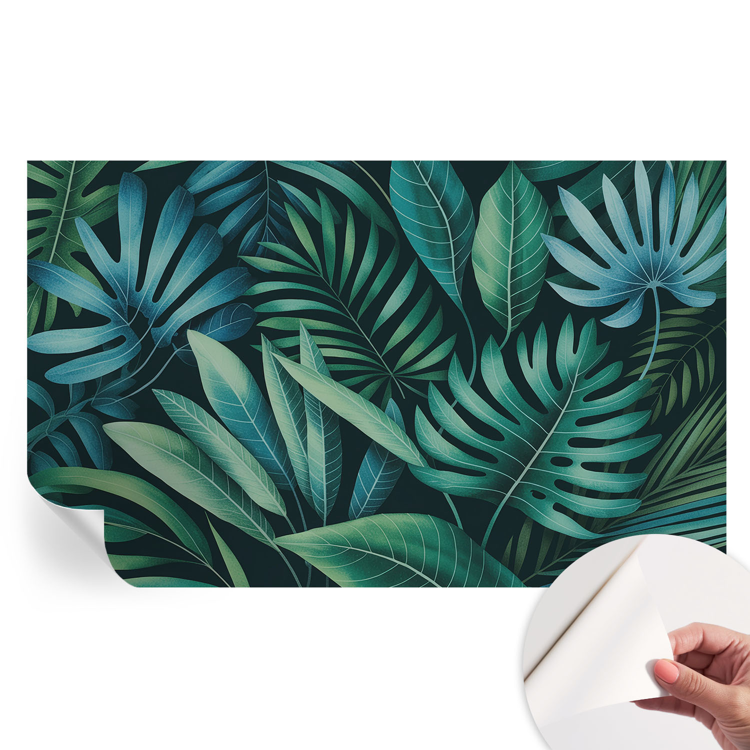 Módní Samolepicí tapeta na zeď Tropické listy 416 x 254 cm