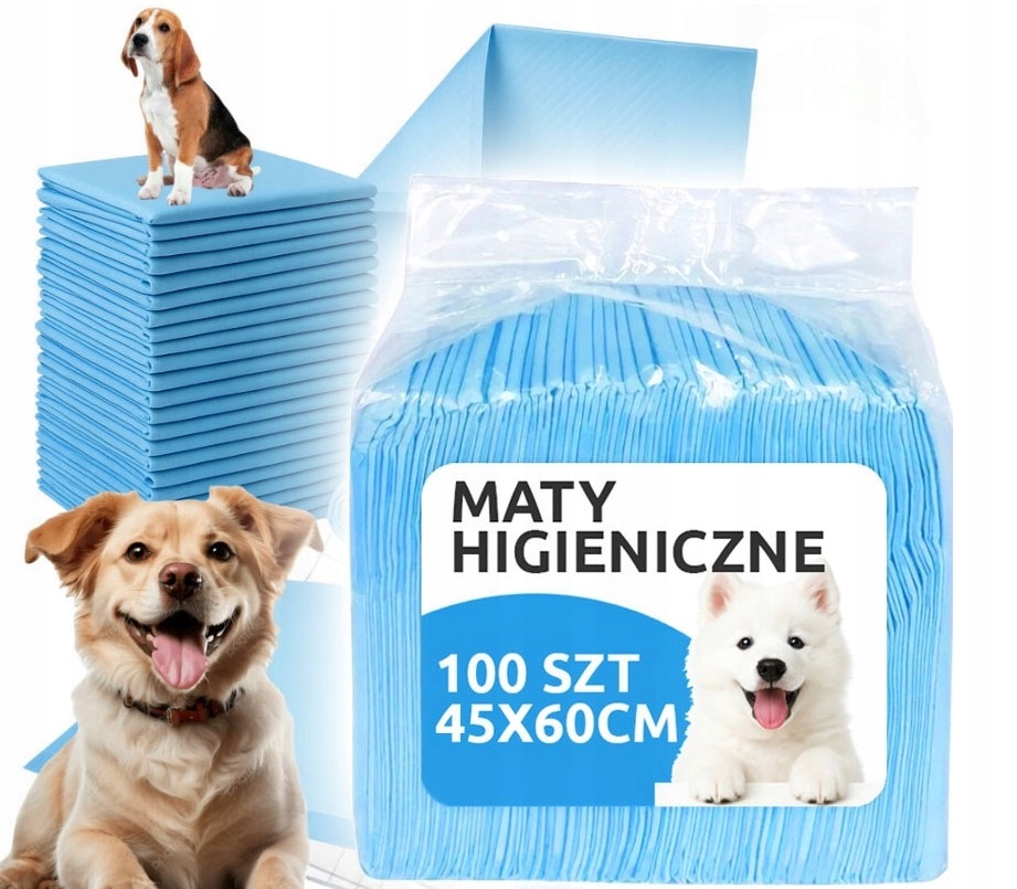 Levně Hygienické Podložky Pro Psa Pro Výuku Savého Čištění 45x60 cm 100 Ks
