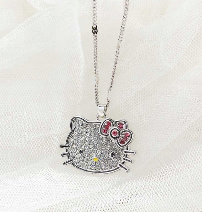 Wisiorek Hello Kitty Fairy Goth Cyrkonie Y2K
