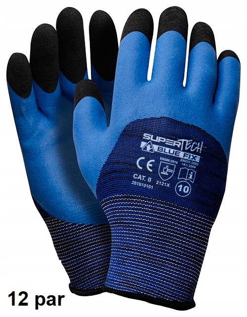 

Rękawice robocze powleczone lateksem 12 Par R. 10