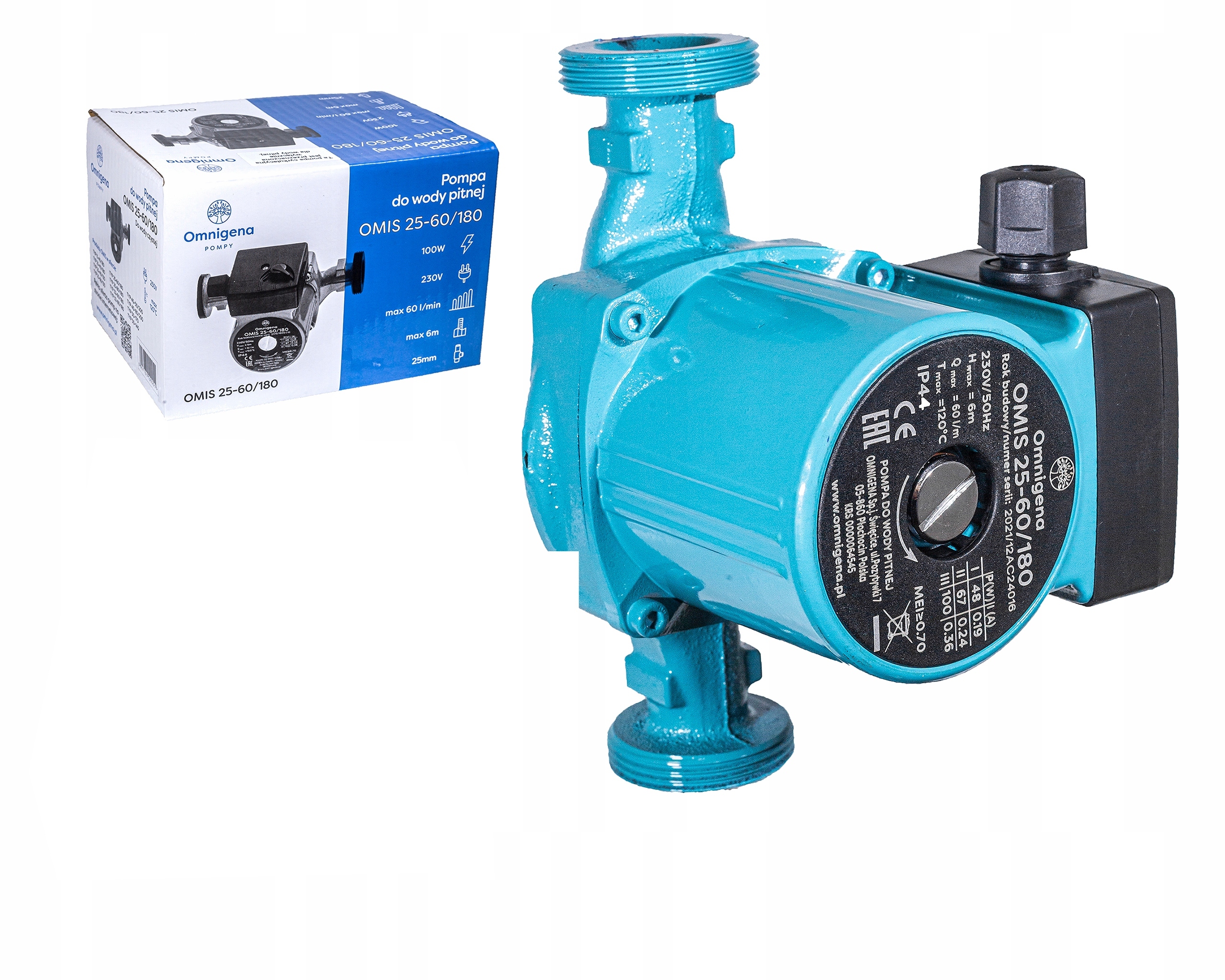 

Pompa Obiegowa Do Instalacji C.o. Omis 25-60 /180