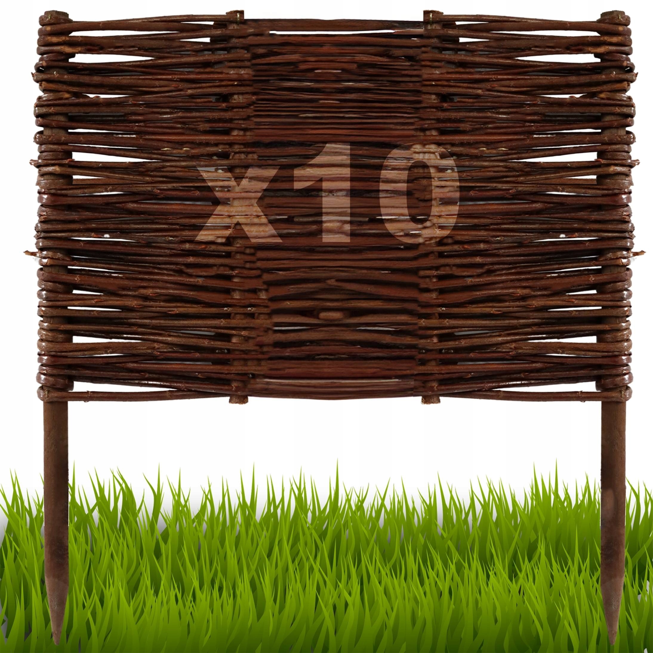 10 kusů Palisáda, plot trávníkový lem 40/40 cm Výrobce