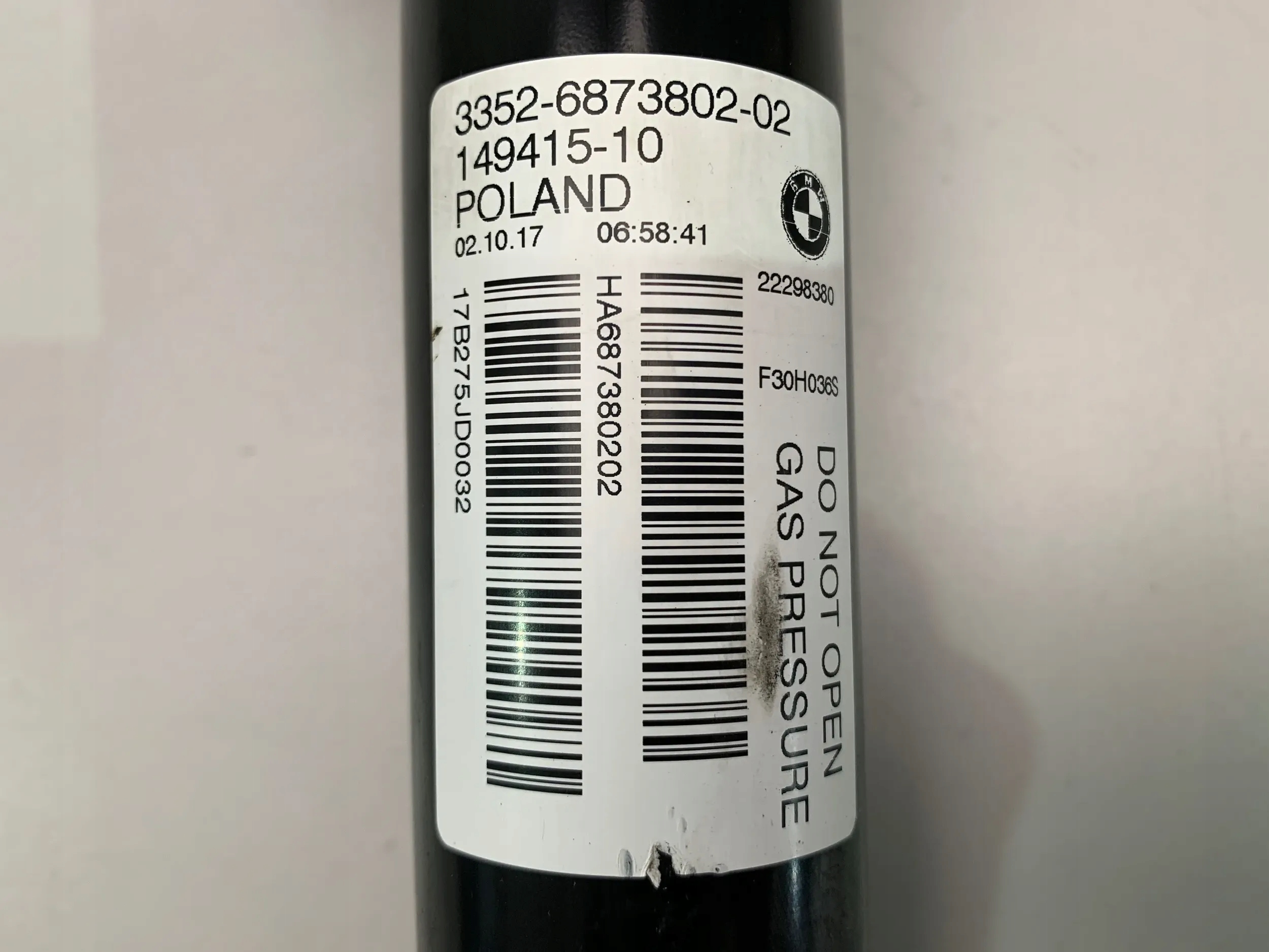 BMW F30 F31 AMORTYZATOR TYŁ TYLNY IDEALNY 6873802 Rodzaj zawieszenia brak informacji