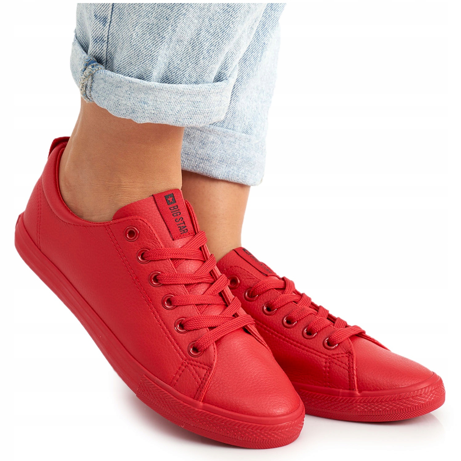 

Czerwone Skóra ekologiczna Buty Big Star r.36