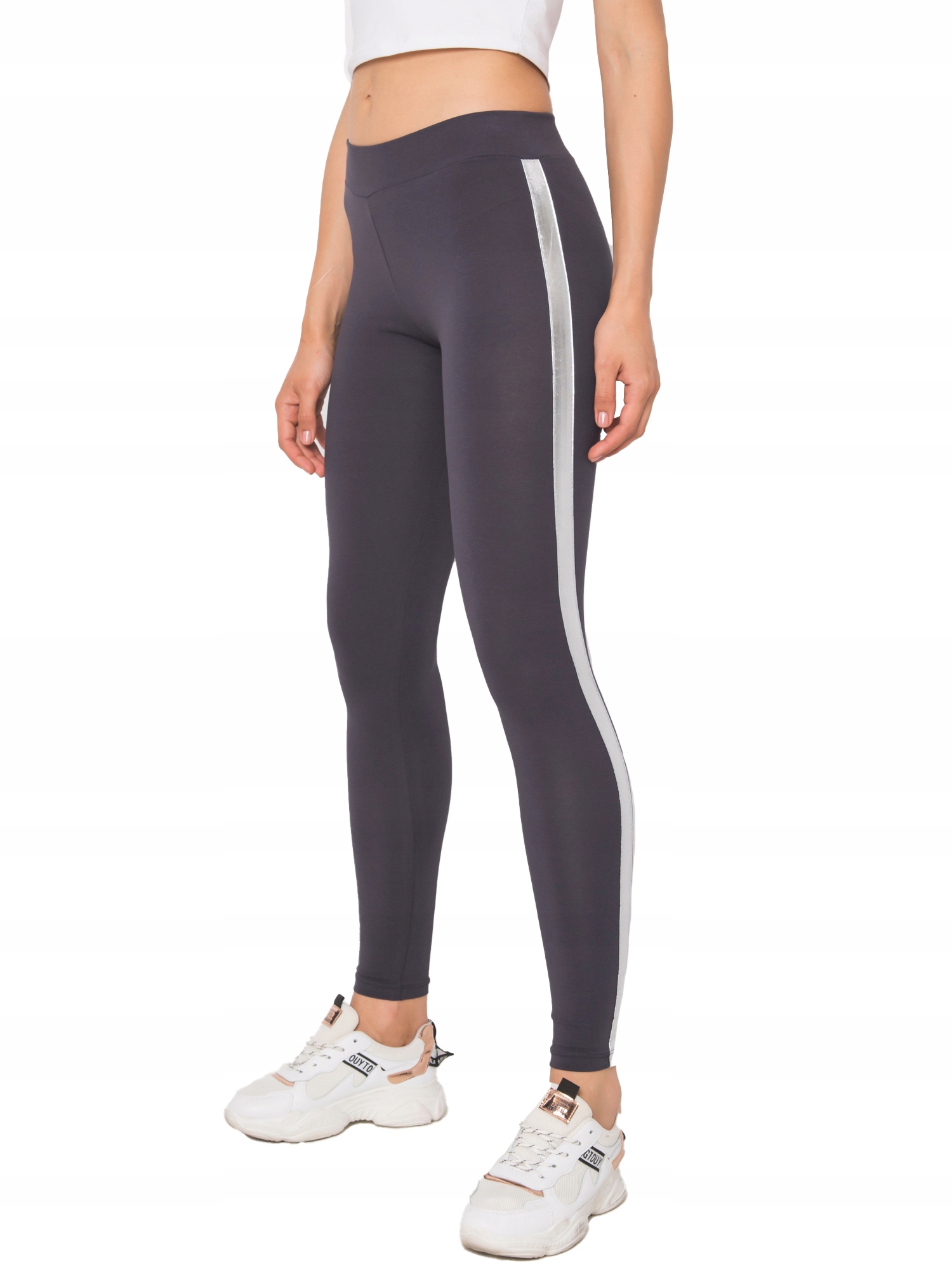 

Legginsy Damskie długie lampas Bawełniane - S