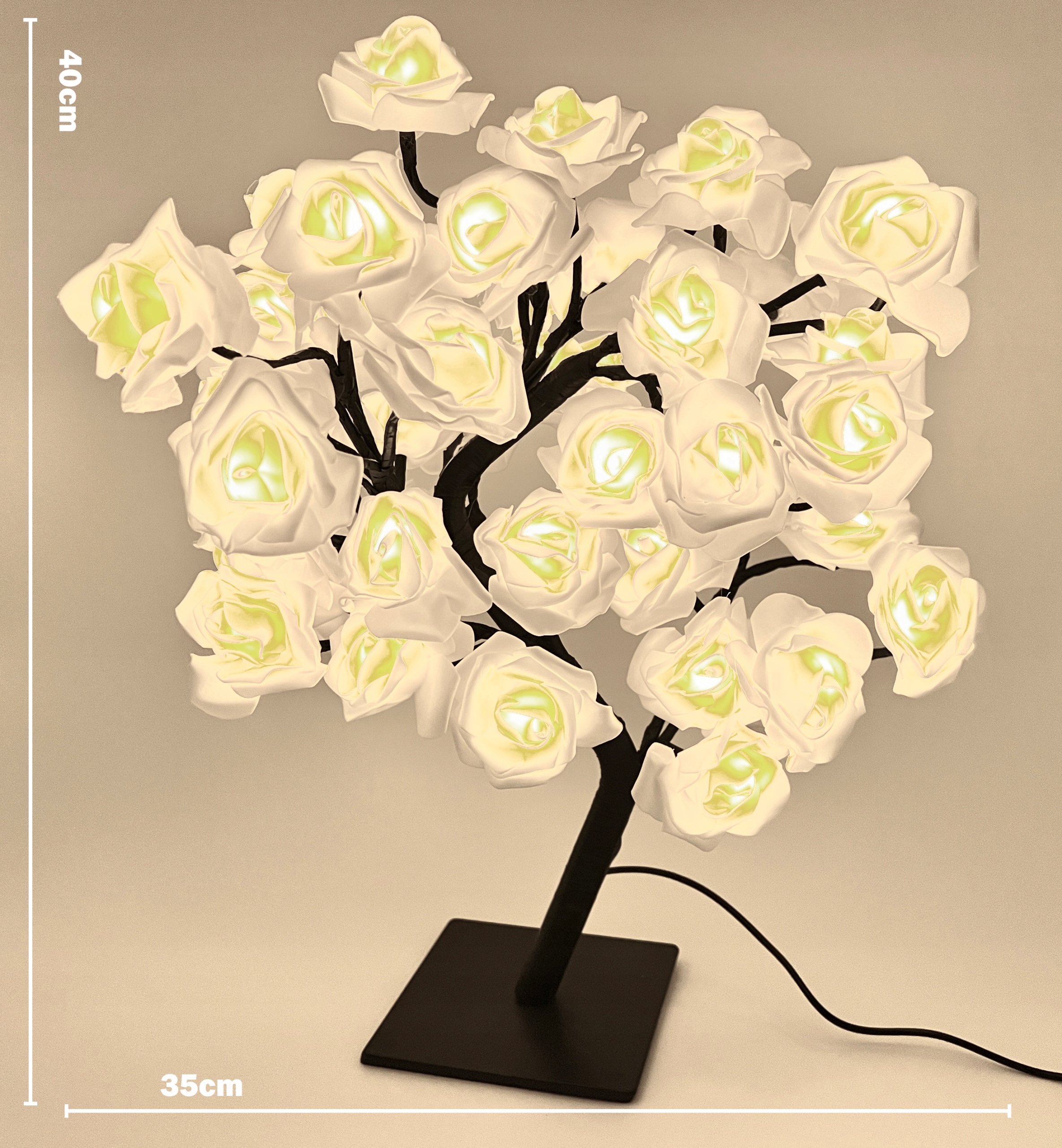 LAMPKA NOCNA DRZEWKO 48 RÓŻ do sypialni na biurko dla dzieci Lampa LED USB Kolekcja lampka nocna ledy