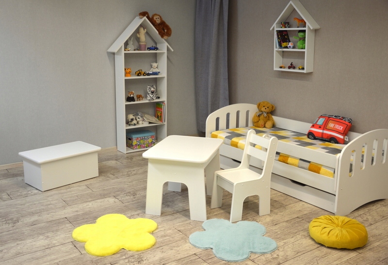 Krzesło z szufladą i otwierany stolik dla dziecka Biały kolory K2 Kod producenta K2