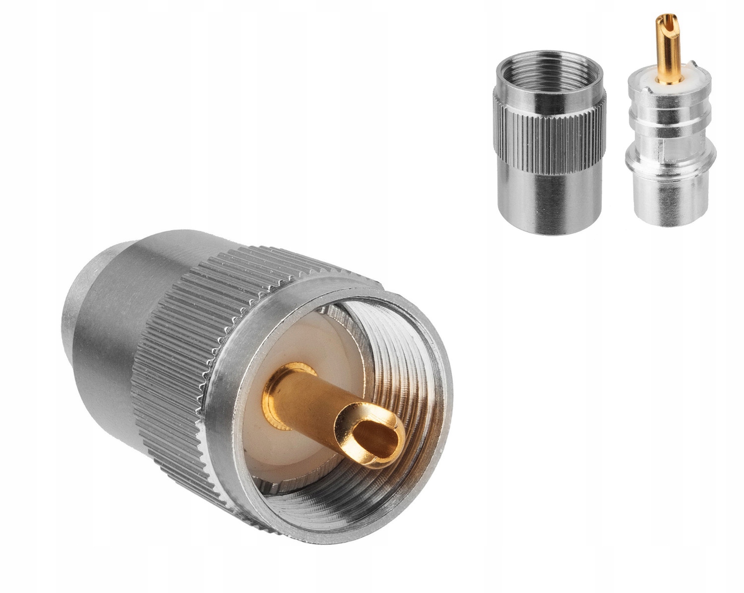 

Wtyk UC-1 lutowany na kabel RF-7 ~7mm PTFE/Gold