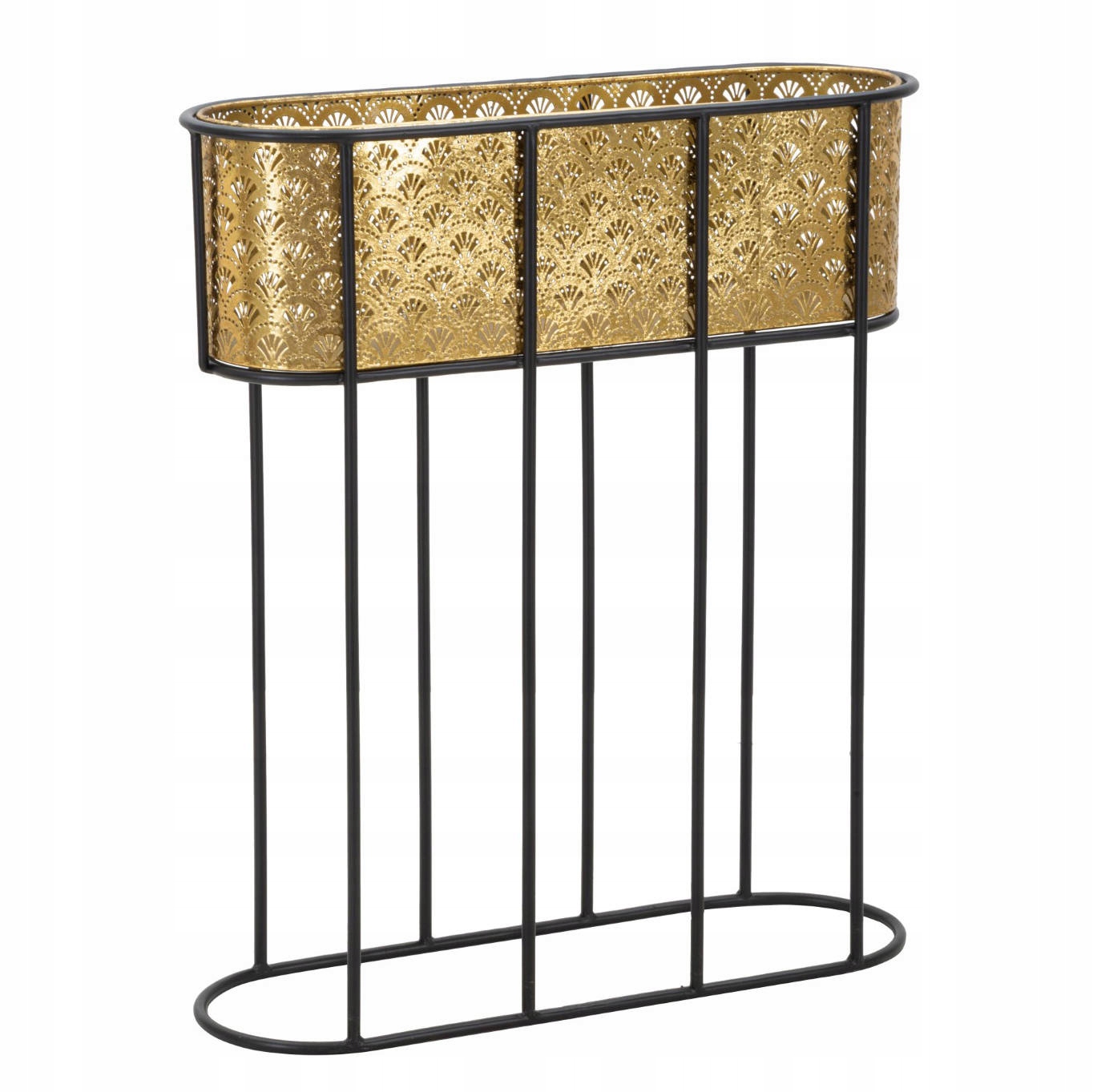 Obal Na Kvetináč na kvetináče na stojane, zlatá kovová čipka, výška 70 cm