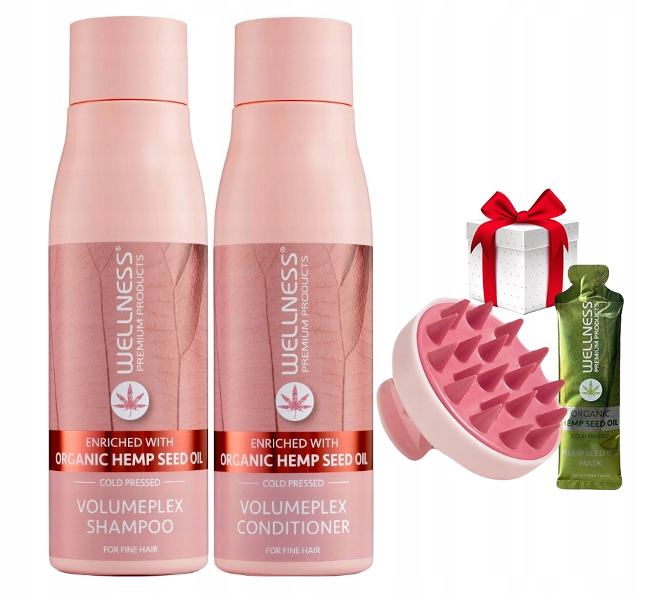 Zestaw Wellness szampon+odżywka VolumePlex 2x Masażer