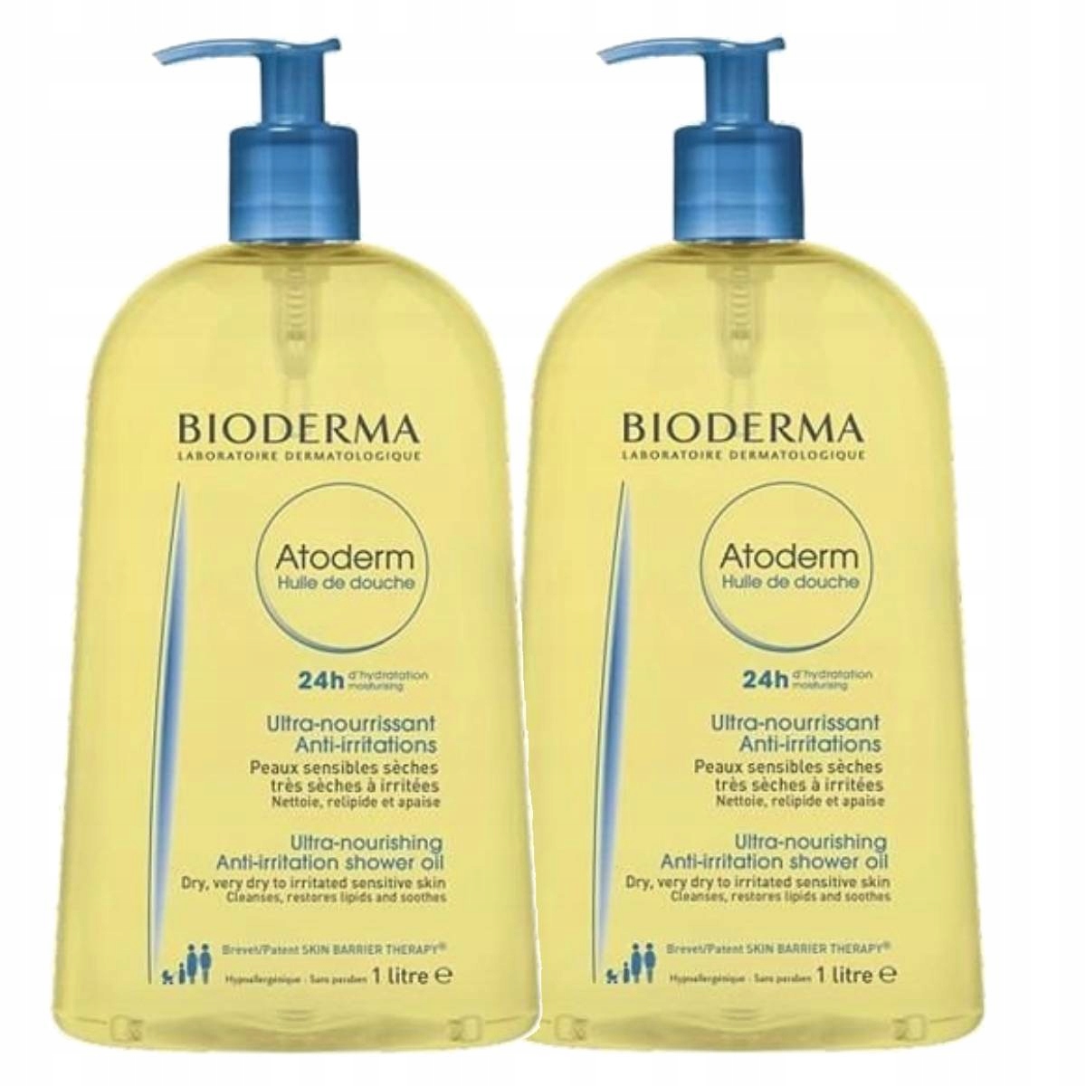 Olejek Do Kąpieli Pod Prysznic Bioderma Atoderm Huile Zestaw 2x1L