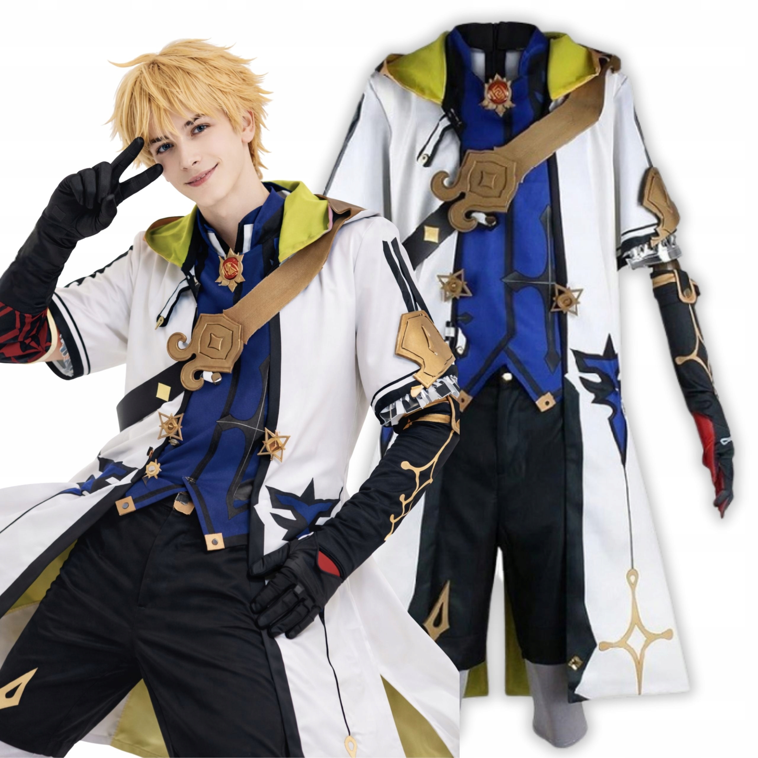 Kostým Albedo Cosplay Genshin Impact Kostým Bojovník Anime 2XL 3XL 182 188