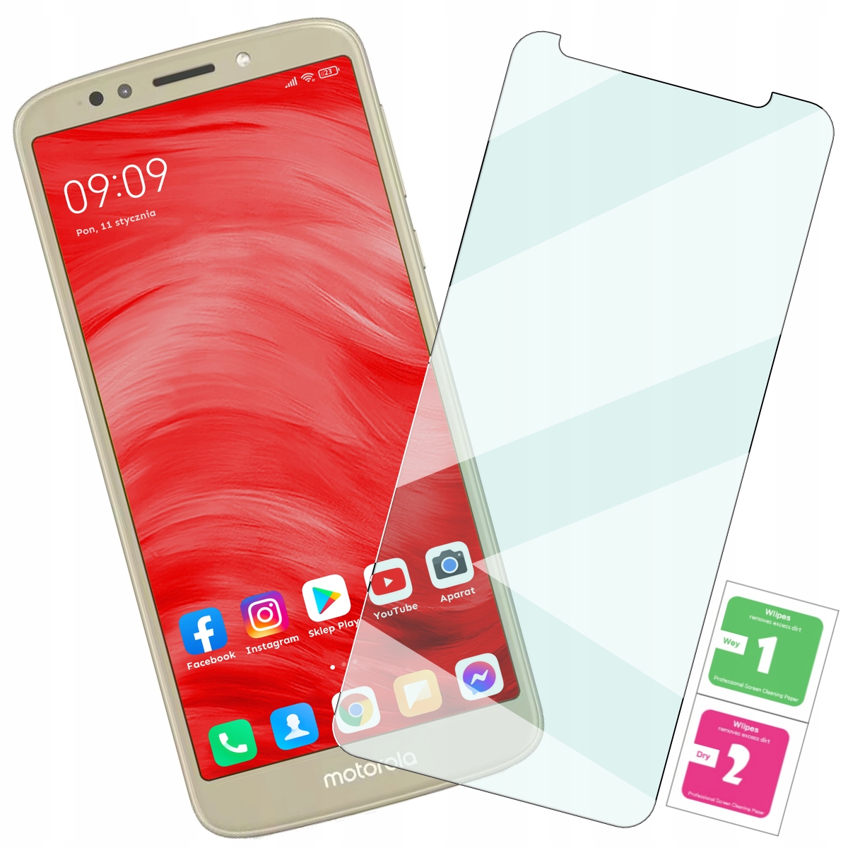 

Szkło Hartowane Ochronne 9H do Motorola Moto E5