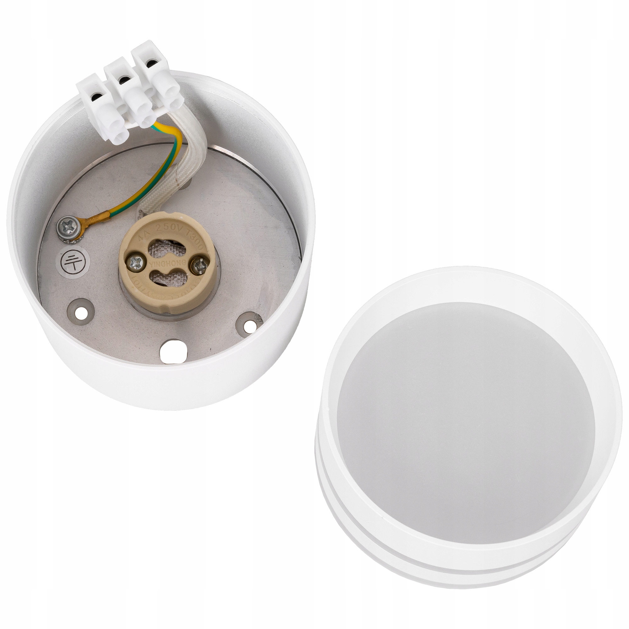 OPRAWA HALOGENOWA natynkowa TUBA LED GU10 80x100mm sufitowa BIAŁA spot Długość/wysokość 10 cm