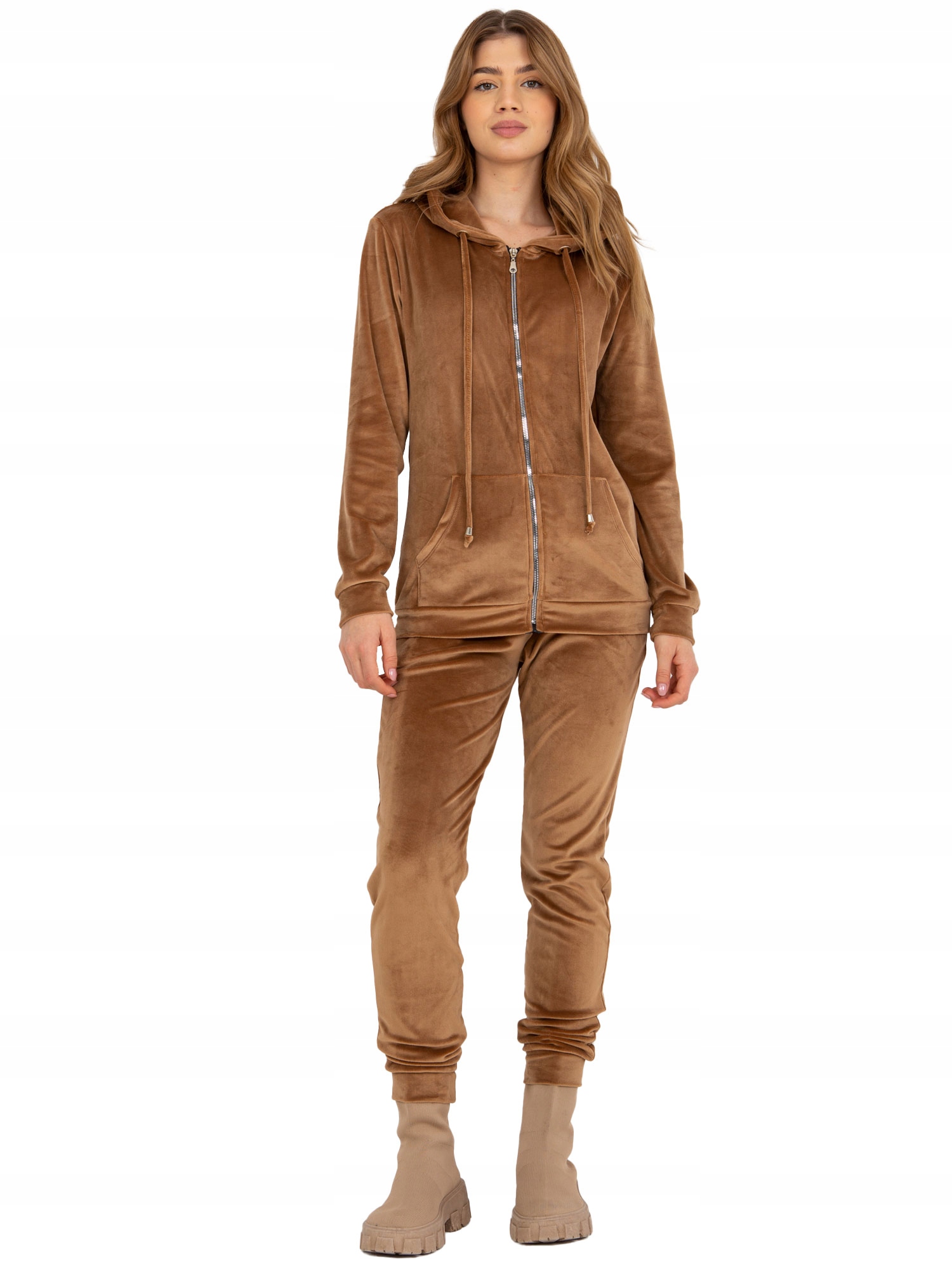 

Bluza Welurowa Z Kapturem Spodnie Damskie L/XL