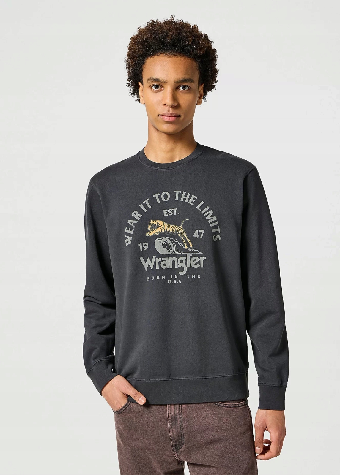 Męska bluza Wrangler Crewneck Sweatshirt Faded Black 112357385 XXL