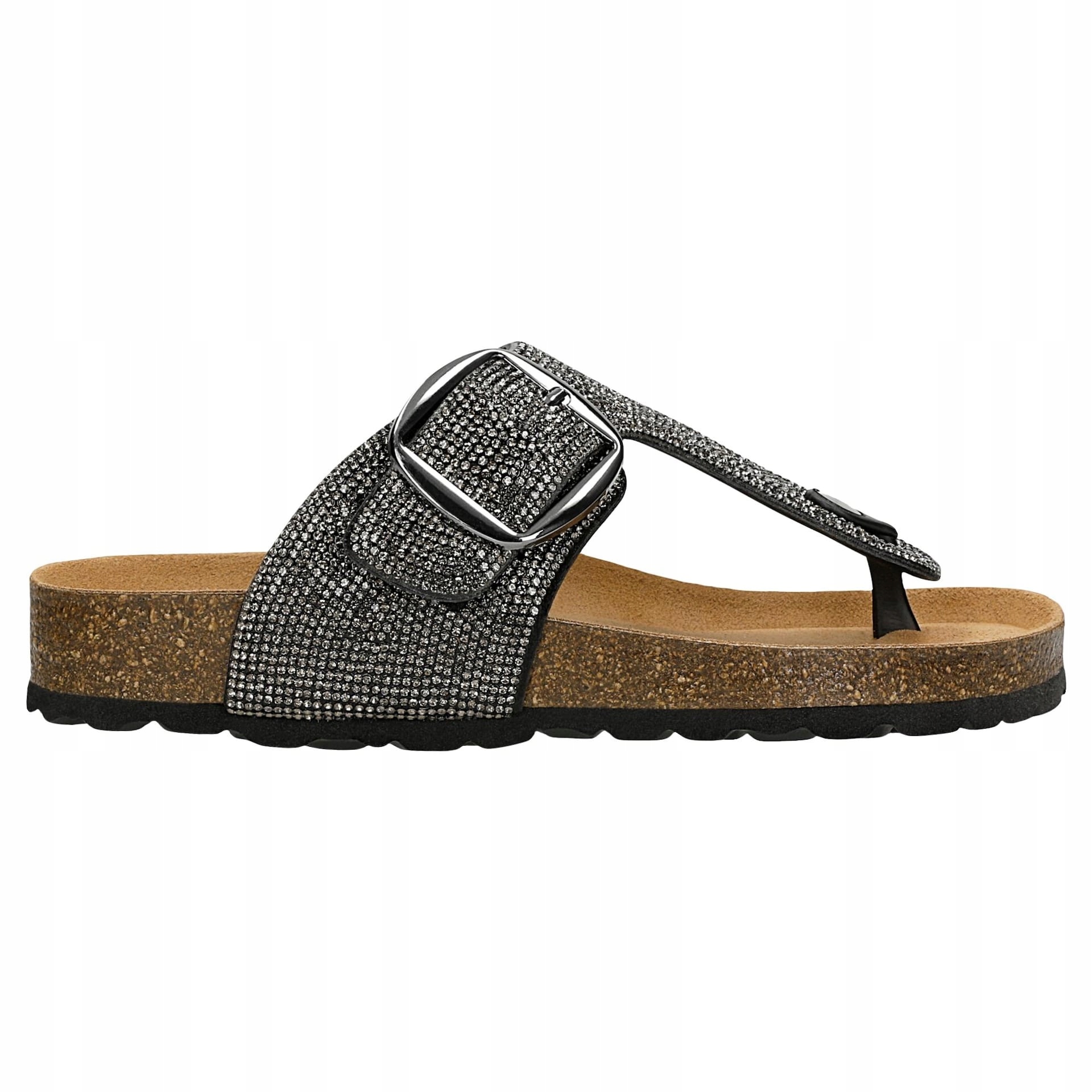 Žabky se zirkony na korkové podrážce vel.