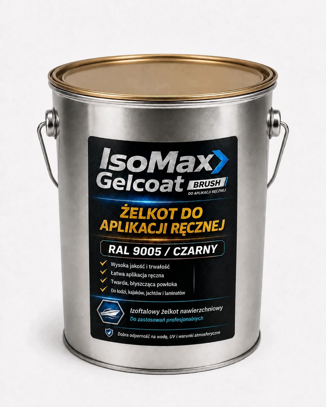 Izoftalový gelkot/topkot IsoMax Ral 9005 Černý 5 kg Loď, kemp, laminát