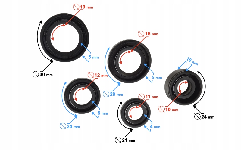 Uszczelniacze silnika motorower 50cc 4t zestaw MotoGeneric