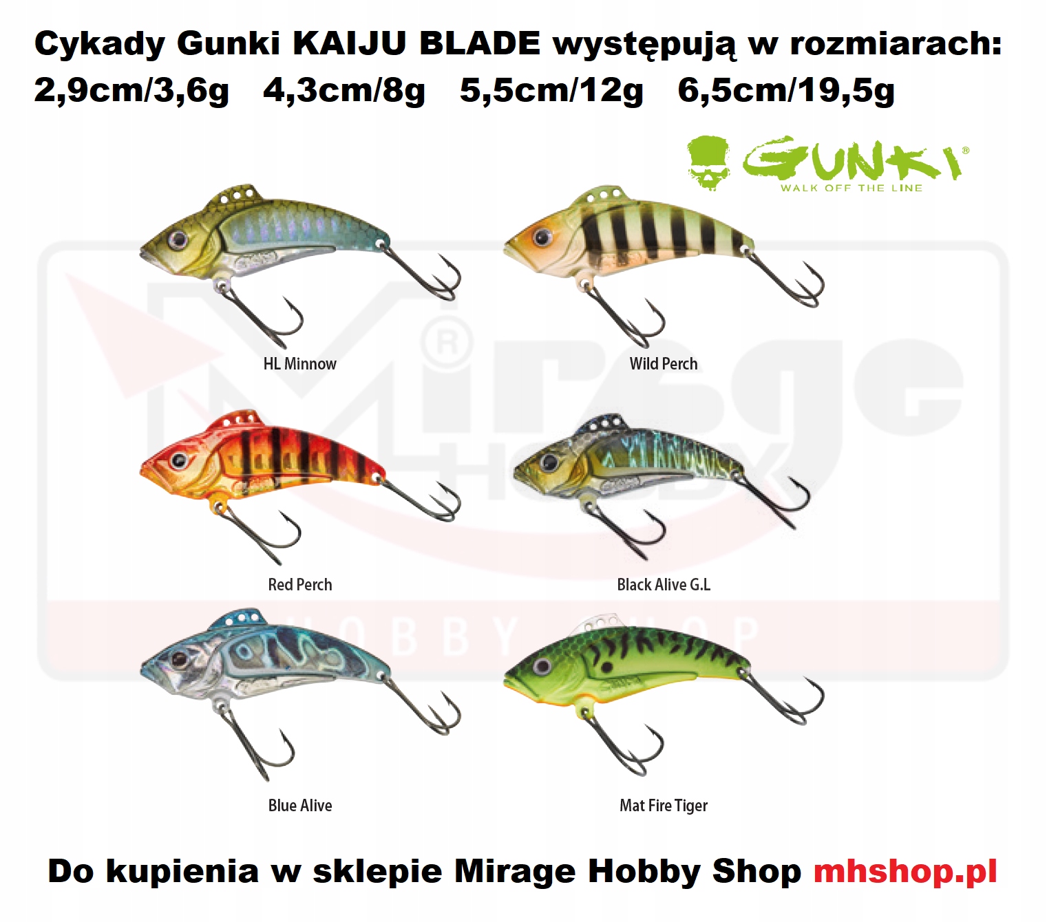 CYKADA GUNKI KAIJU BLADE 5,5cm/12g - HL MINNOW [75 Kod producenta cykada kaiju