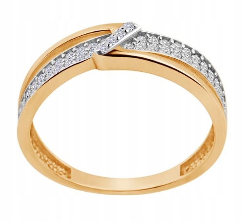 Złoty Pierścionek z Cyrkoniami r10 PX20509 Verona Jewellery