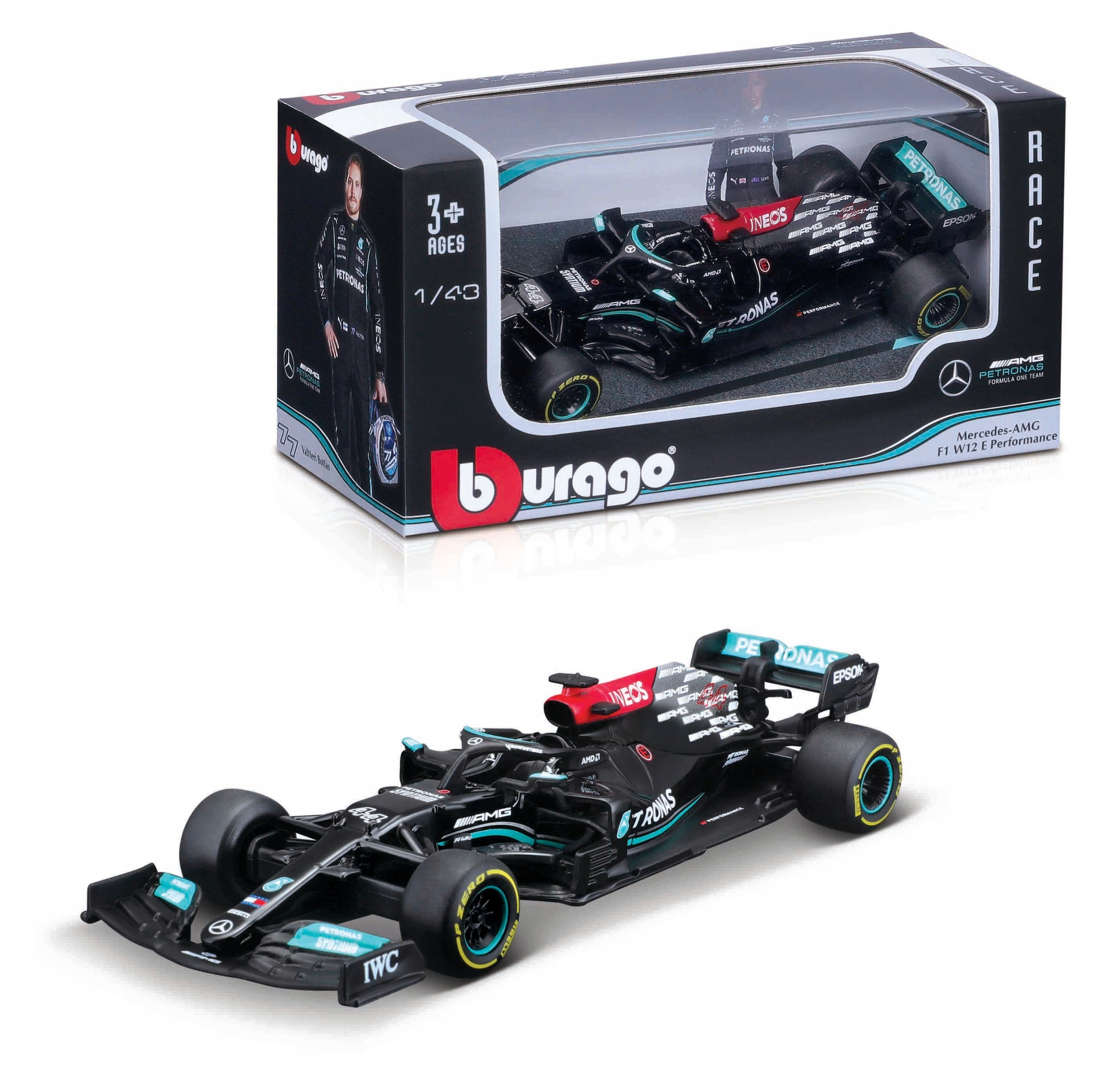 

Bolid F1 Mercedes Amg W12 E Hamilton 1:43 Bburago