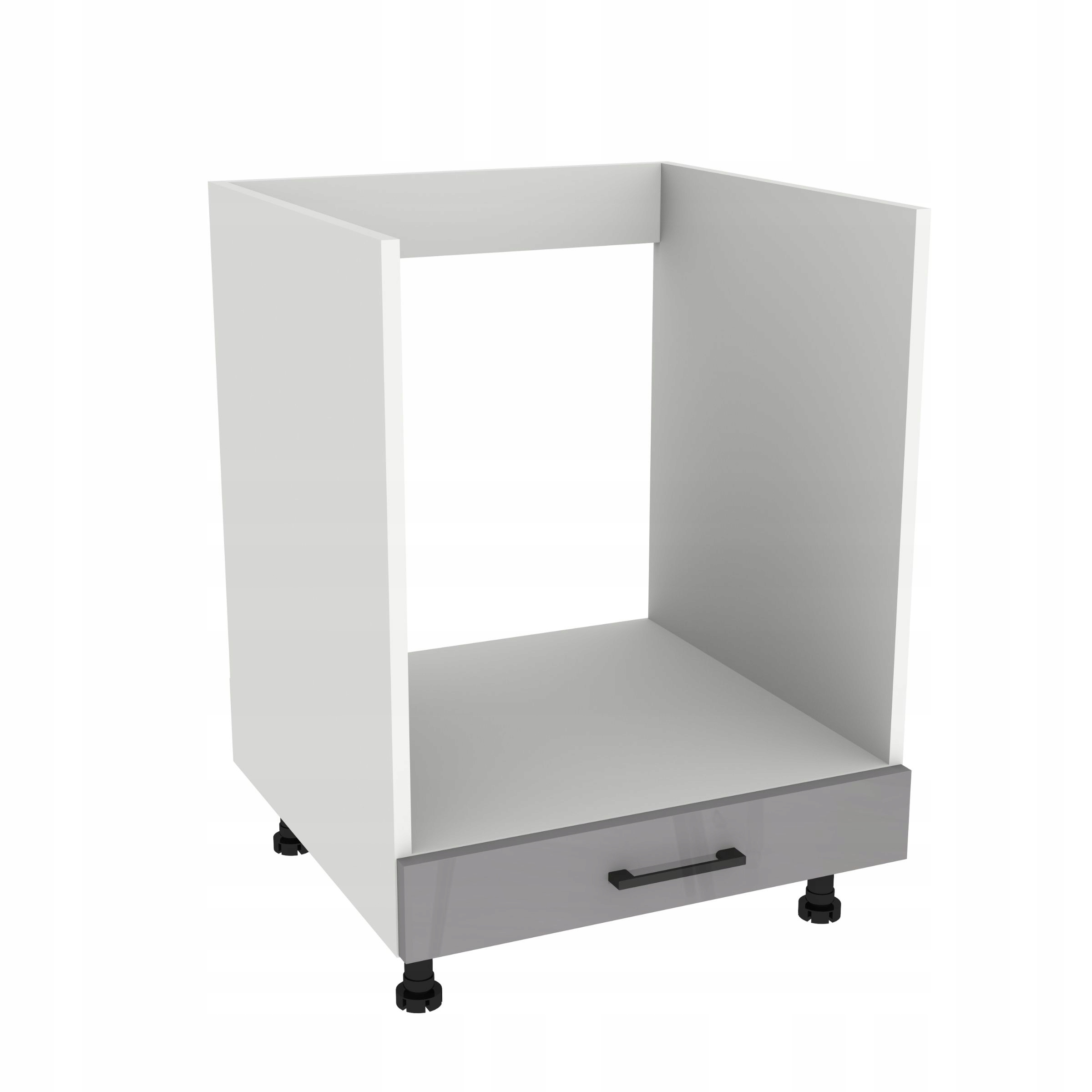 Spodná kuchynská skrinka pod rúru 60 Capri Biela predná časť Šedá Akryl Lesk