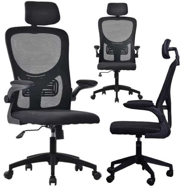 Ergonomická Otočná Kancelářská Židle Mikrosíťka Bati Černá