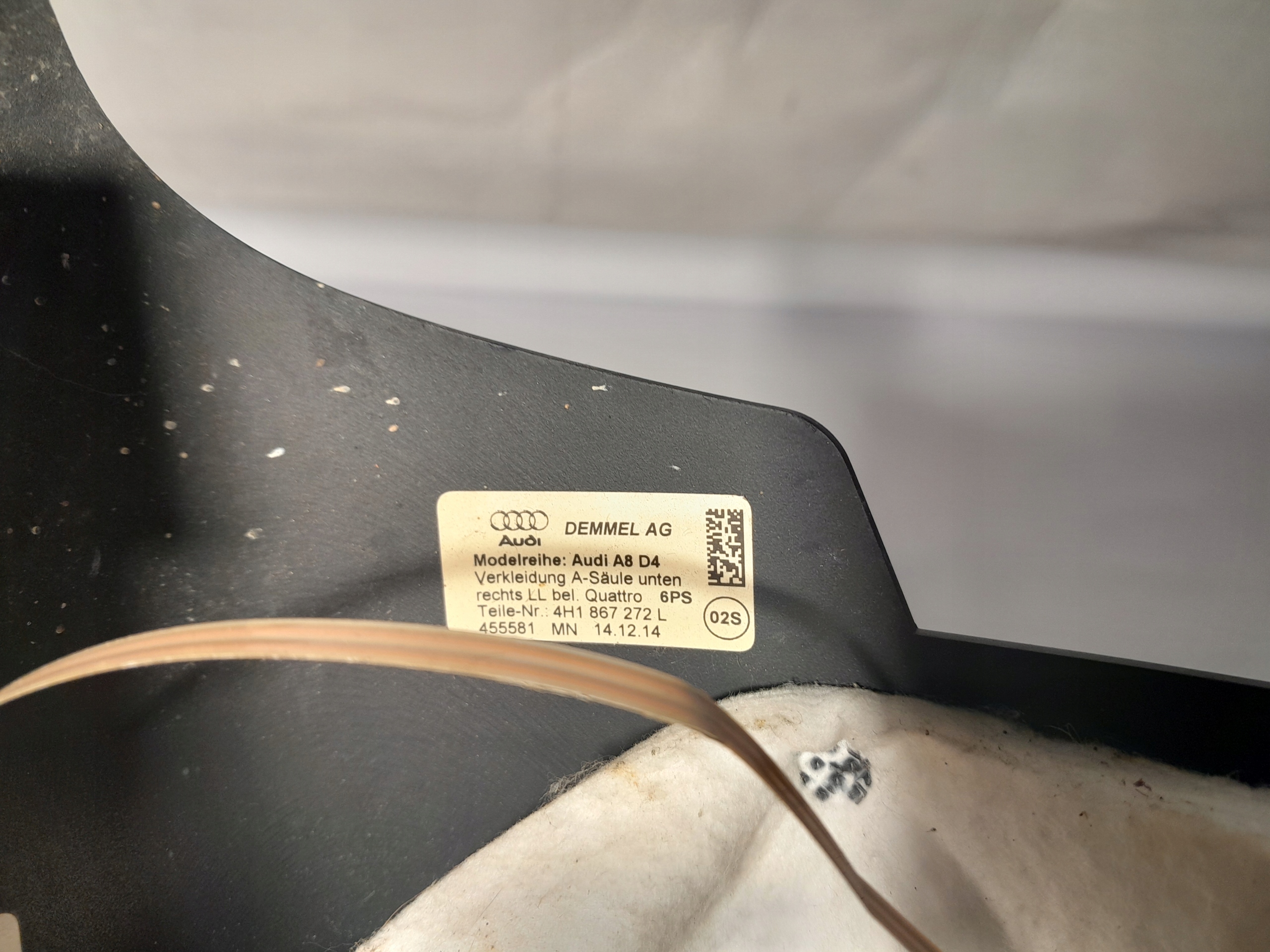 AUDI A8 D4 moulding threshold right 4H1867272L