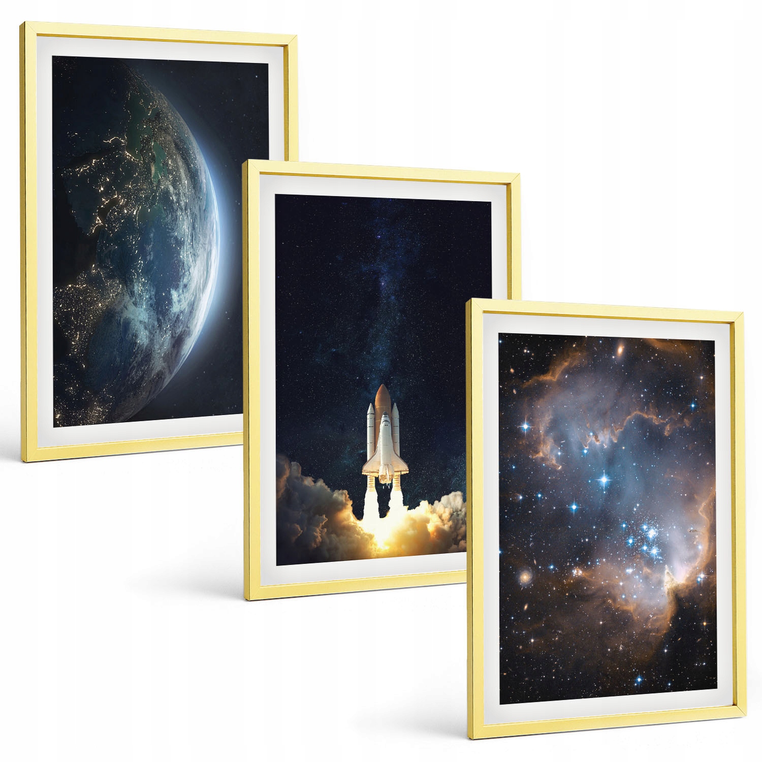 Dekorativní komplet Vesmír Země raketa galaxie 3 Částečný set