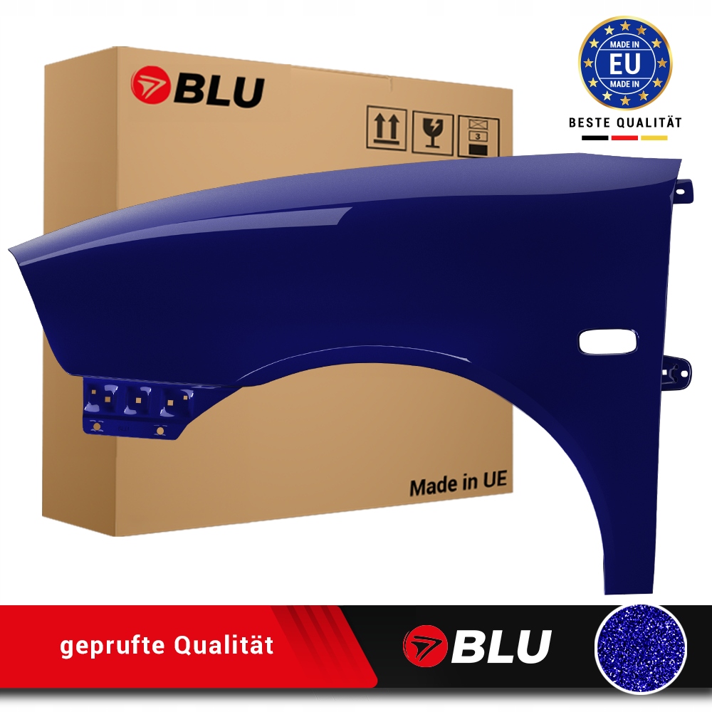 Blu Blatník Seat Ibiza Cordoba III 3 6L LW5U levý modrý 02-08 přední