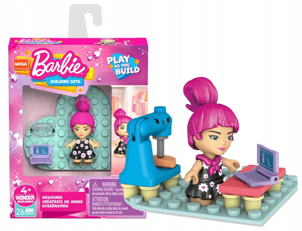 

Bloks Klocki Barbie figurka projektantka mody