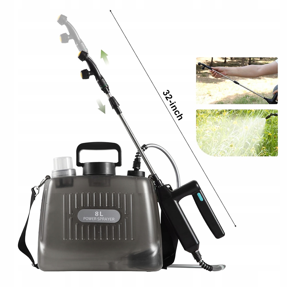 Zahradní Akumulátorový Postřikovač Usb 8 L 2AH 32 CM Lancia Lehký, Výkonný