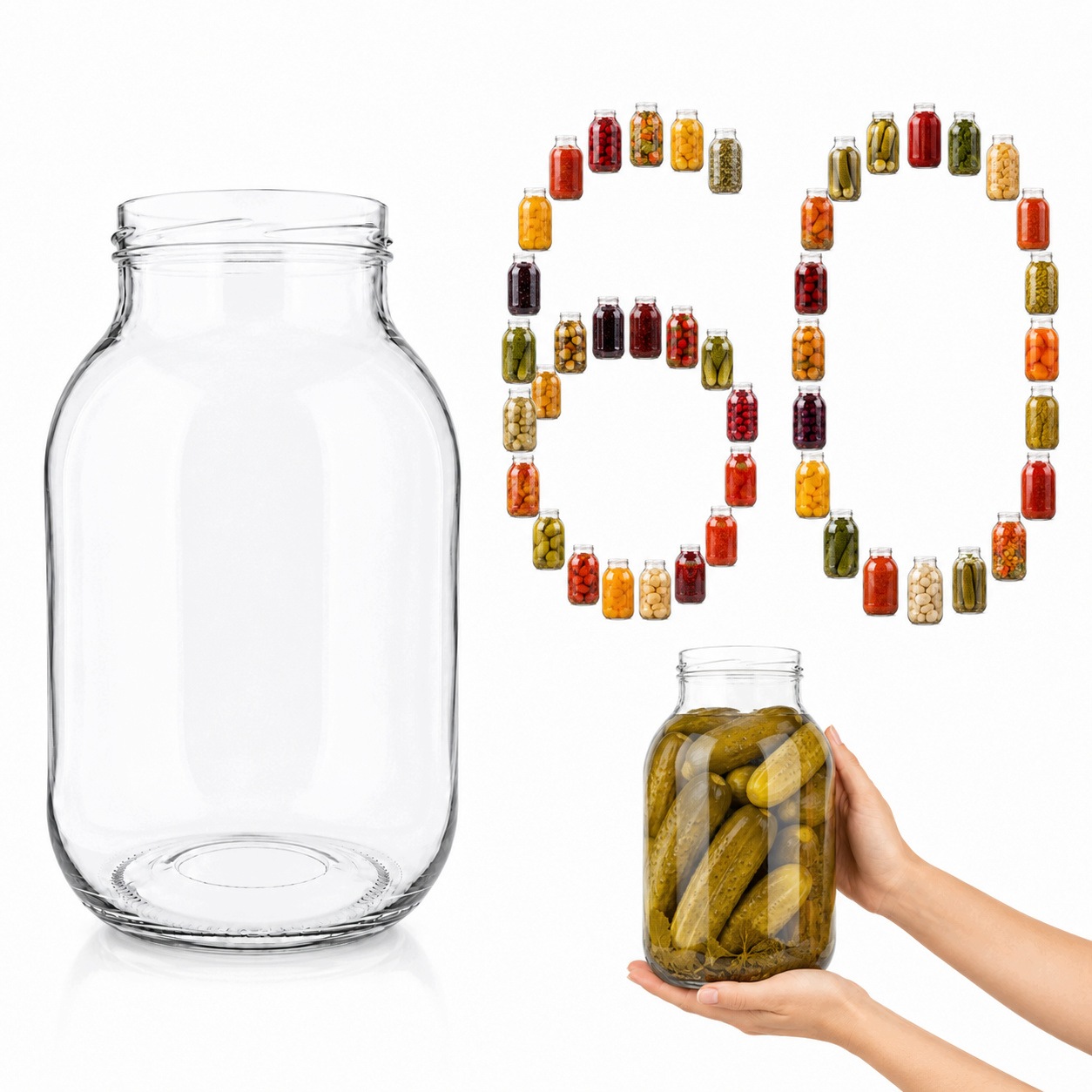 Słoiki 4000 ml 60 szt na ogórki kiszonki kapusta przetwory fi 100