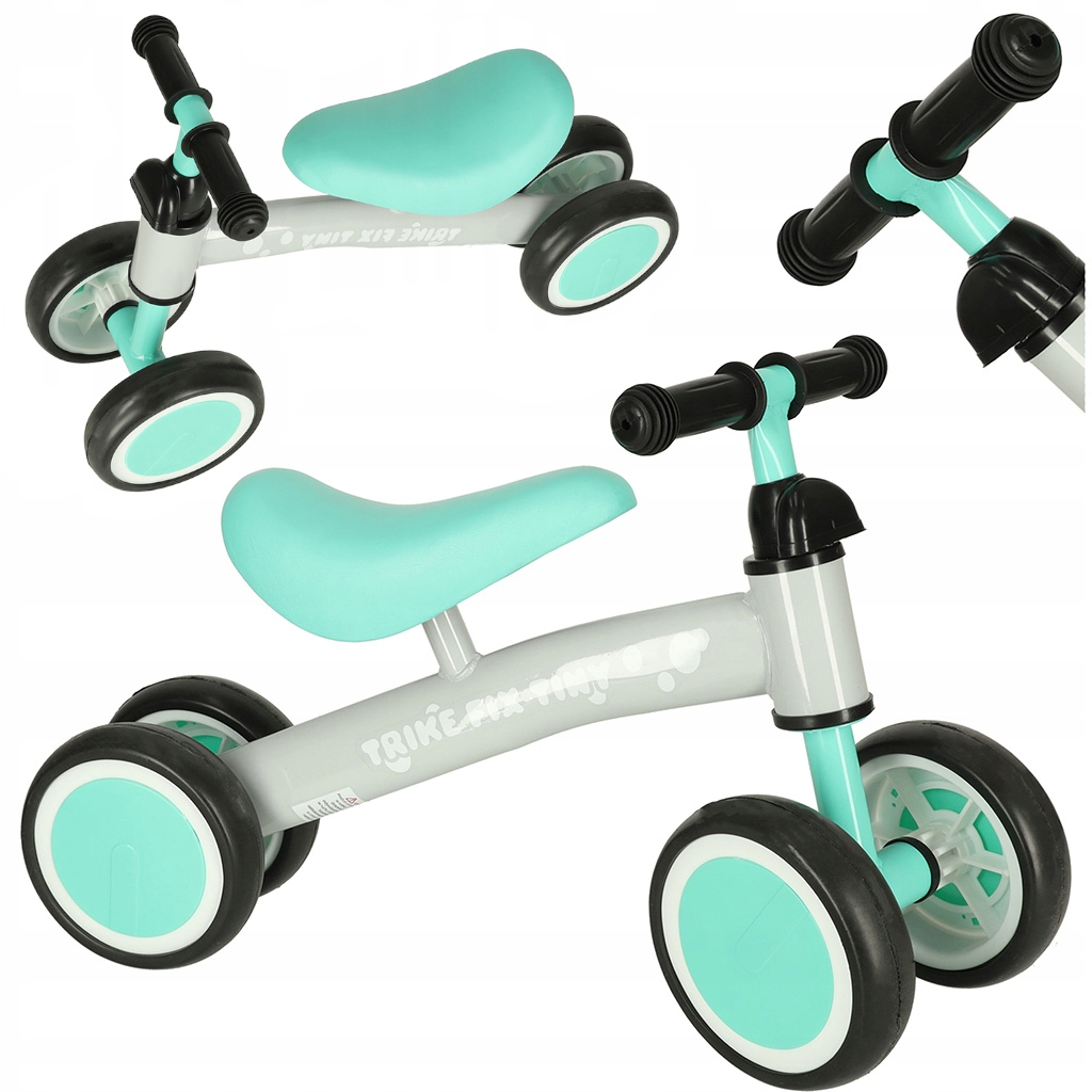 Rowerek Biegowy Czterokołowy Trzykołowy Dla Dziecka Różowy