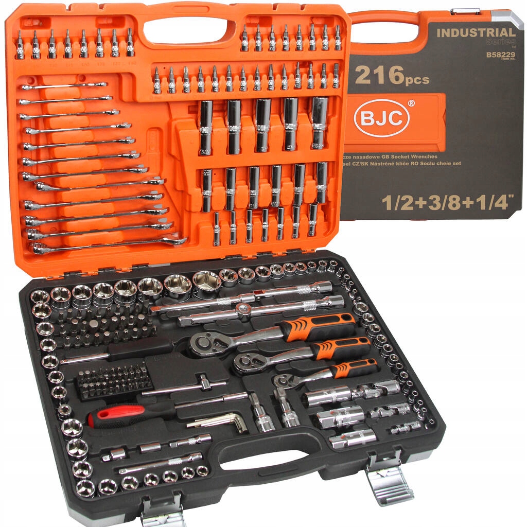 Sada Prémiových Nástrčných Kľúčov Torx, Kufrík, 216 Kusov, Kľúče