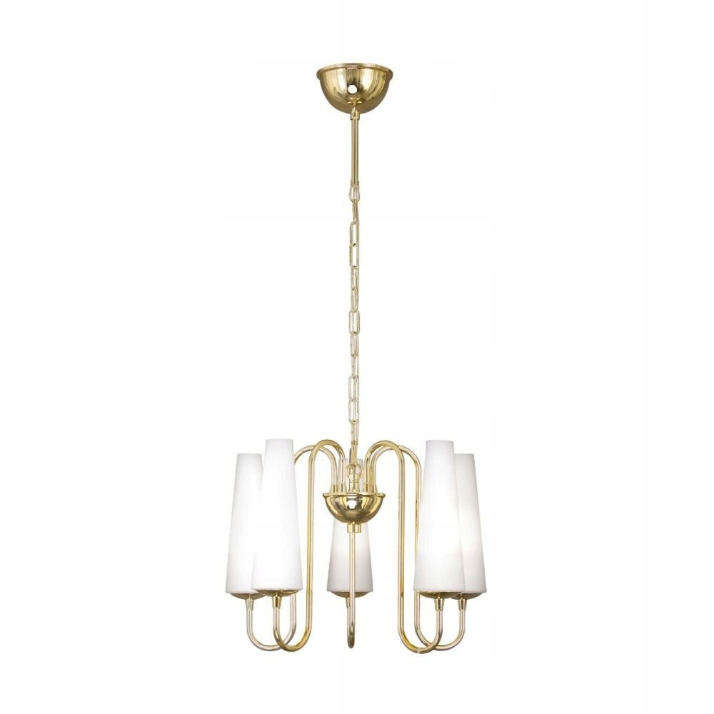 Pětibodový zlatý lustr Magnum nad stůl