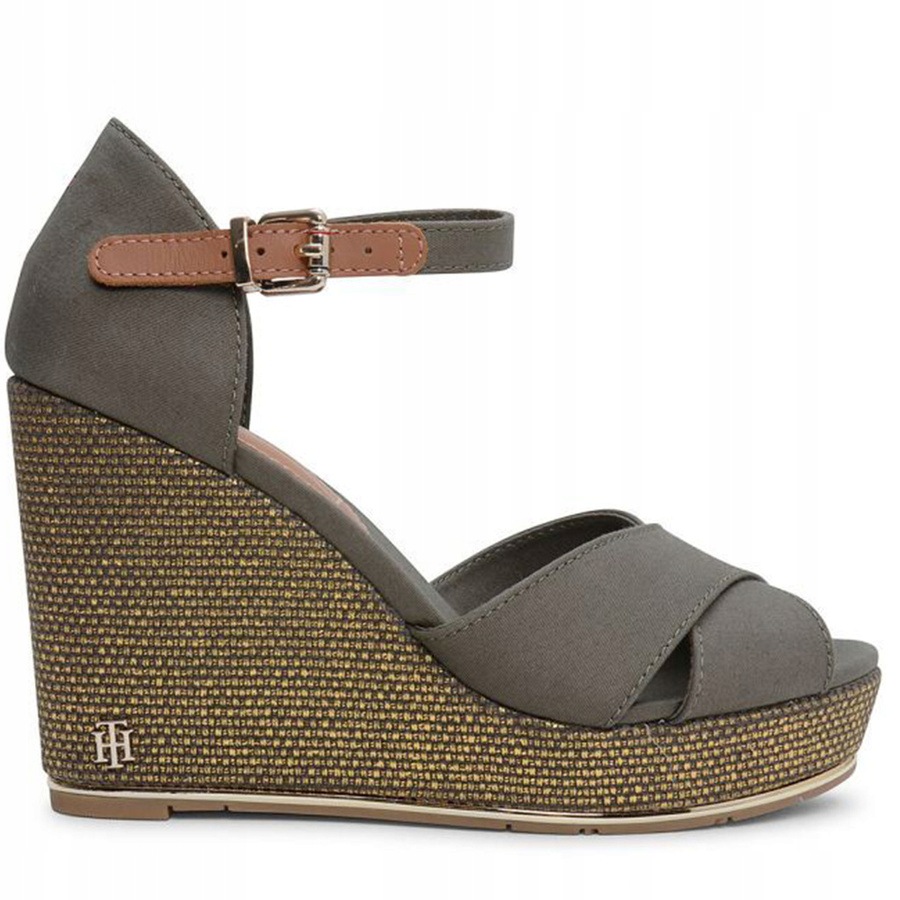 Dámské espadrilky Tommy Hilfiger FW0FW04078 Khaki 41