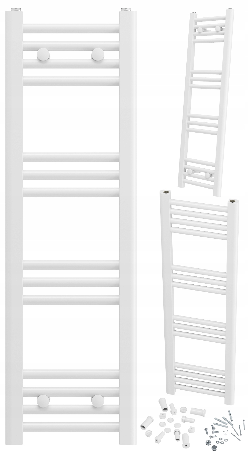 Kúpeľňový Ohrievač Biely Breno Drabinkový 30x100 cm Moderný Kalorifer