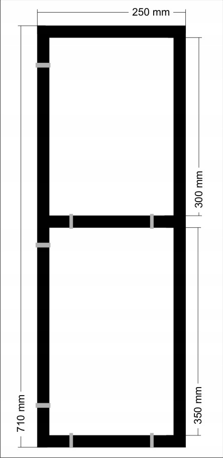 

Regał uchwyt półki loft industrial 71x25 wsporni