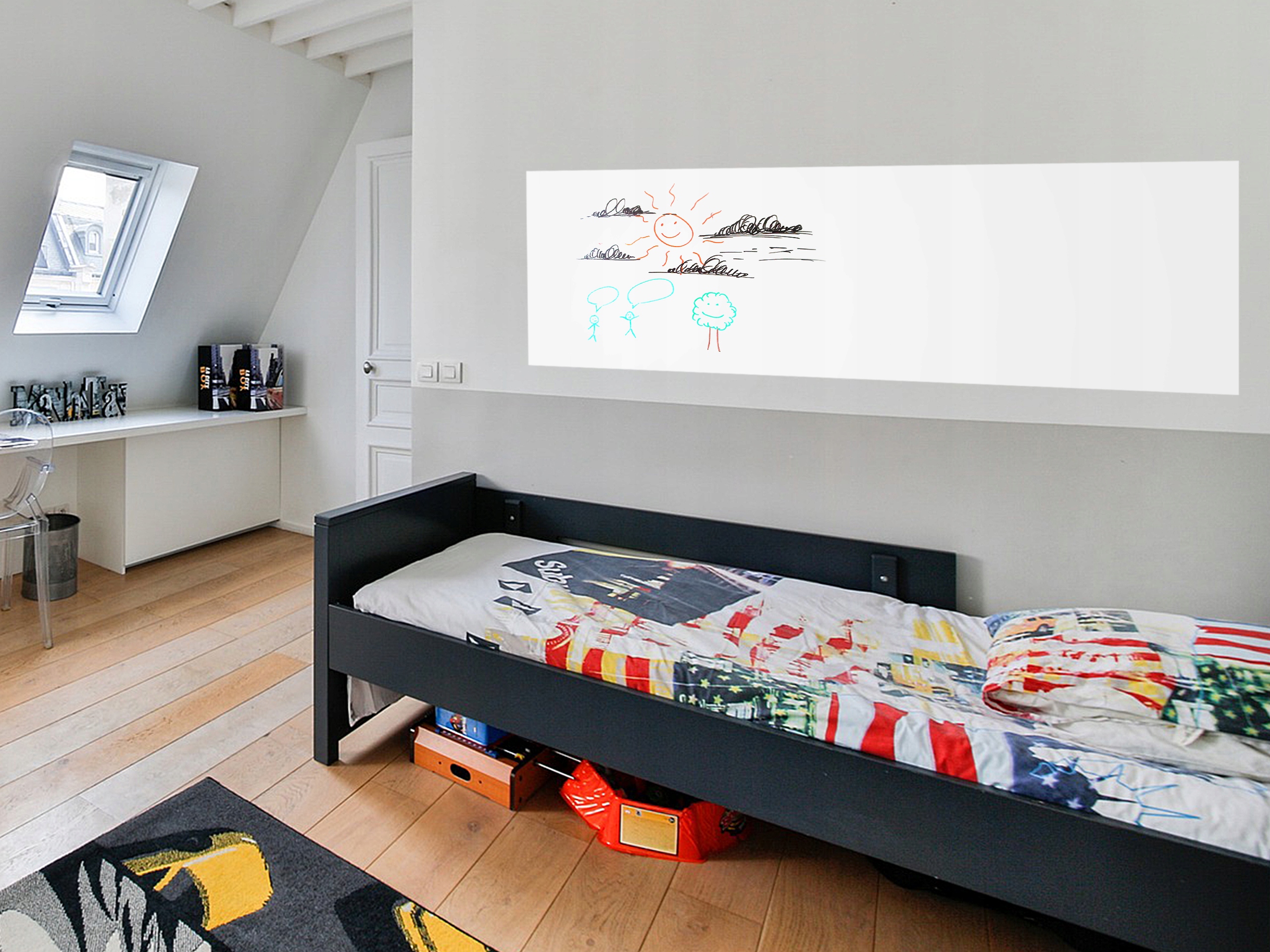 Tablica Suchościeralna Biała Marker Gratis Rolka Szerokość produktu 45 cm