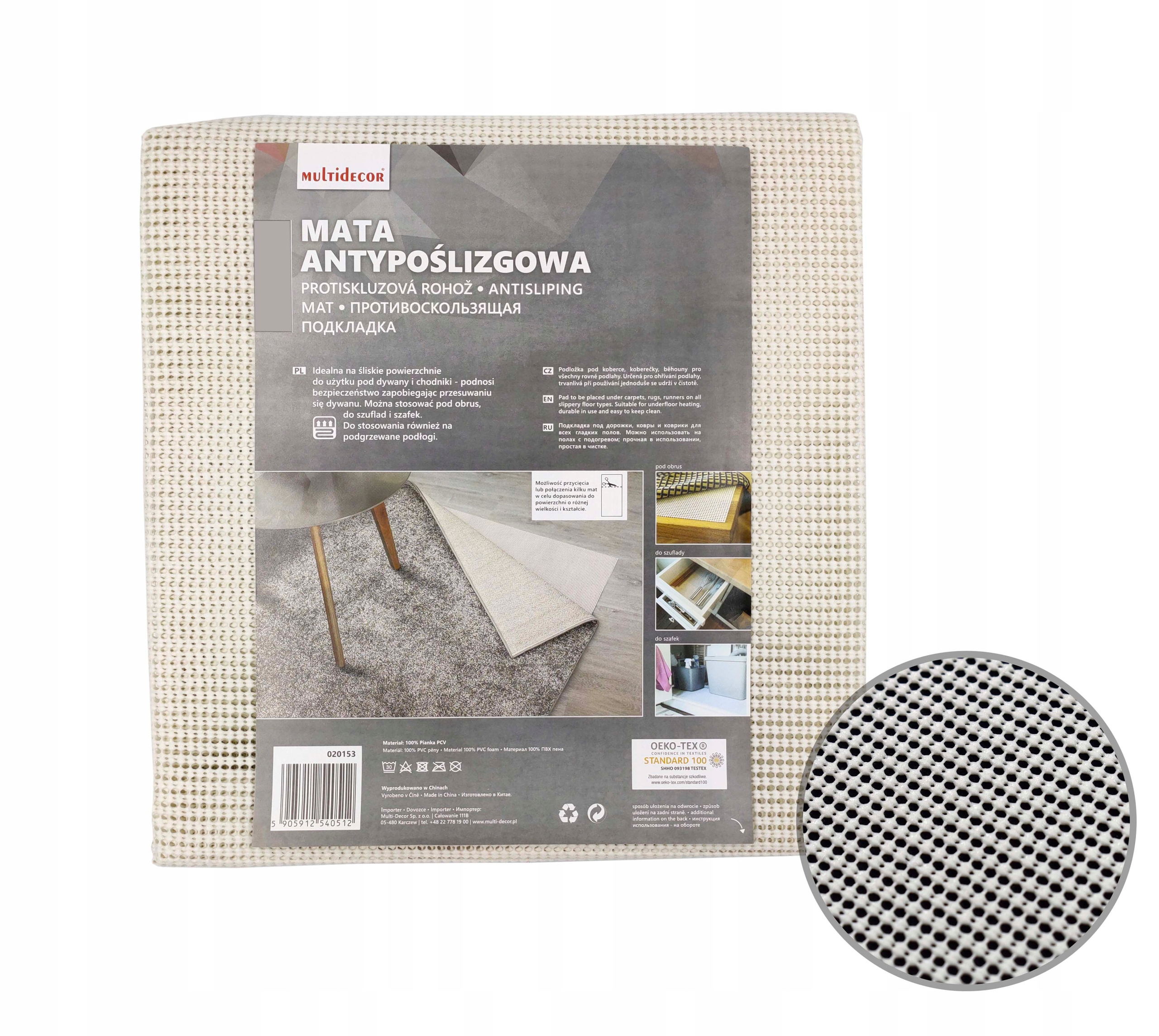 

Siatka Mata Antypoślizgowa Pod Dywan 80x150 cm