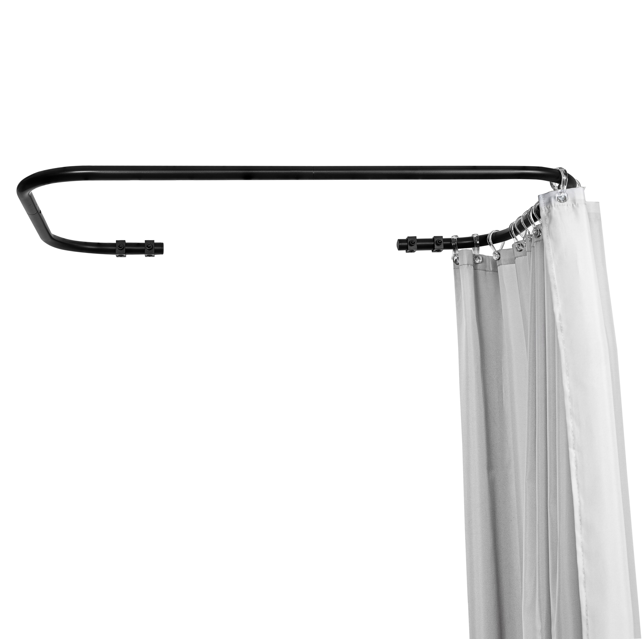 Tyč Na Sprchový Závěs Úhlová 80X80X80 U Černá Sprchová Vanička